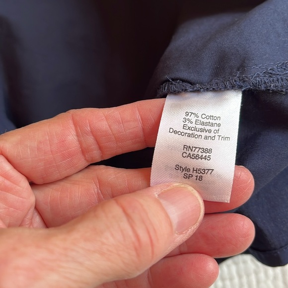 J Crew Sleeveless Embroidered Tassel Tank Top Size 0 Navy Blue Green Preppy Boho - Picture 14 of 17